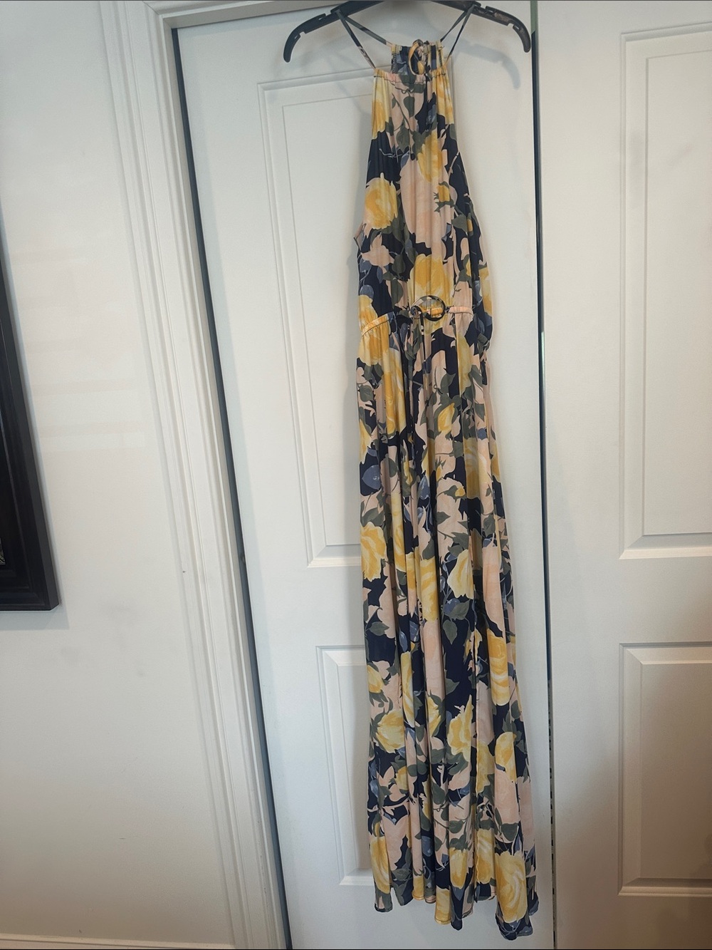 Lulu's Navy, Blush & Yellow Floral Dress